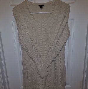 Ann Taylor cable knit bodycon sweater dress